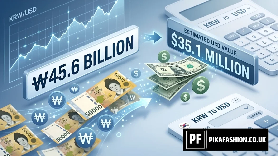 45.6 Billion Won to USD Complete Conversion Guide